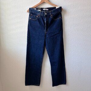 Levi’s Premium Ribcage Straight Ankle Blue Jeans Size 28